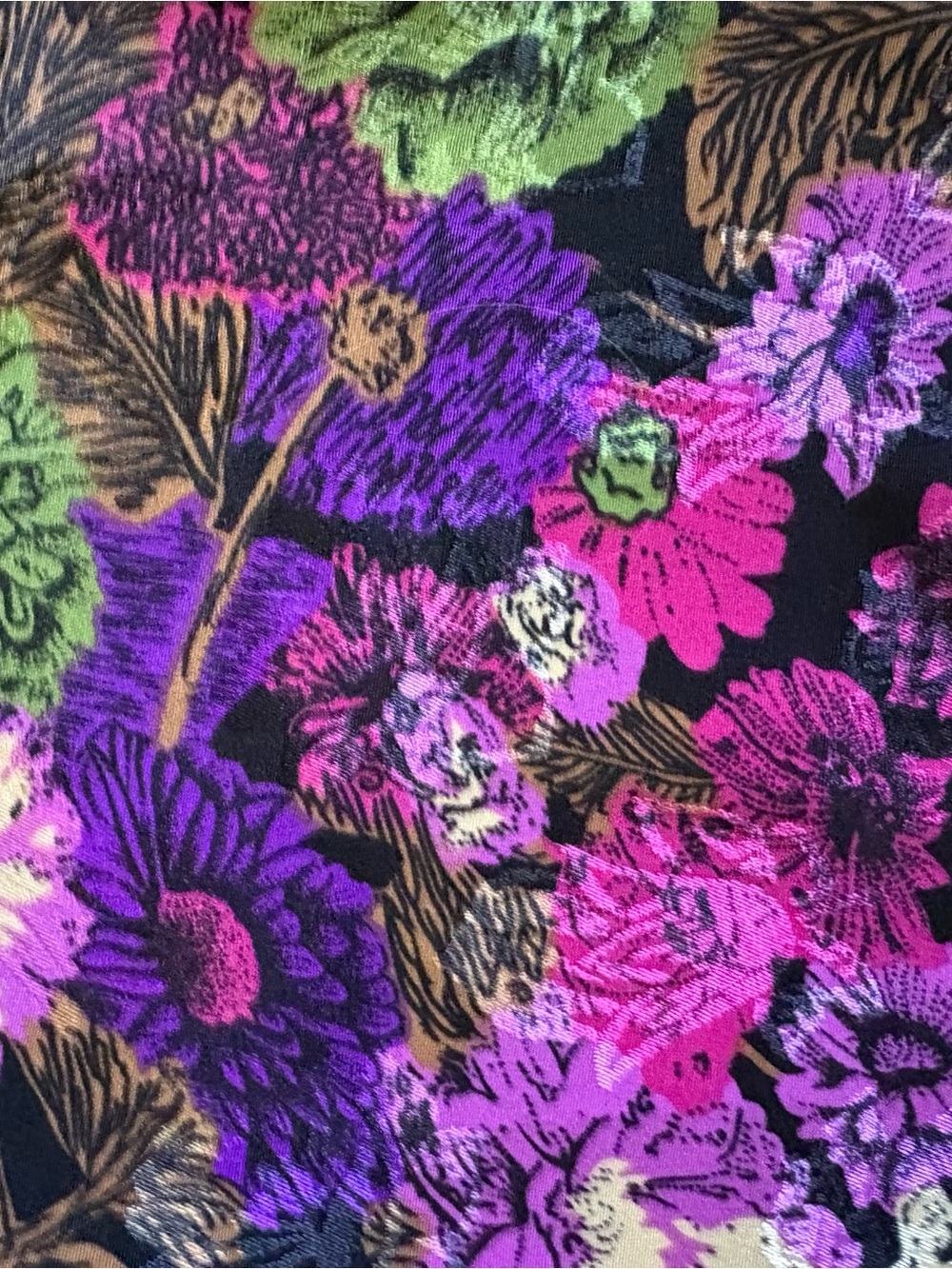 Vintage 80s London Look Floral Button-Up Blouse Size 14 - Picture 5 of 8